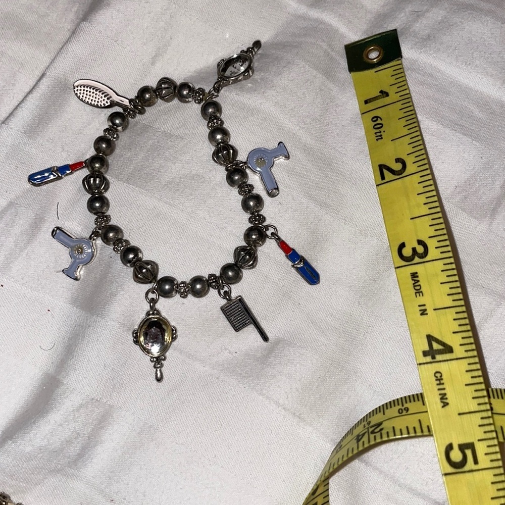 Hair stylist bracelet beauty enamel